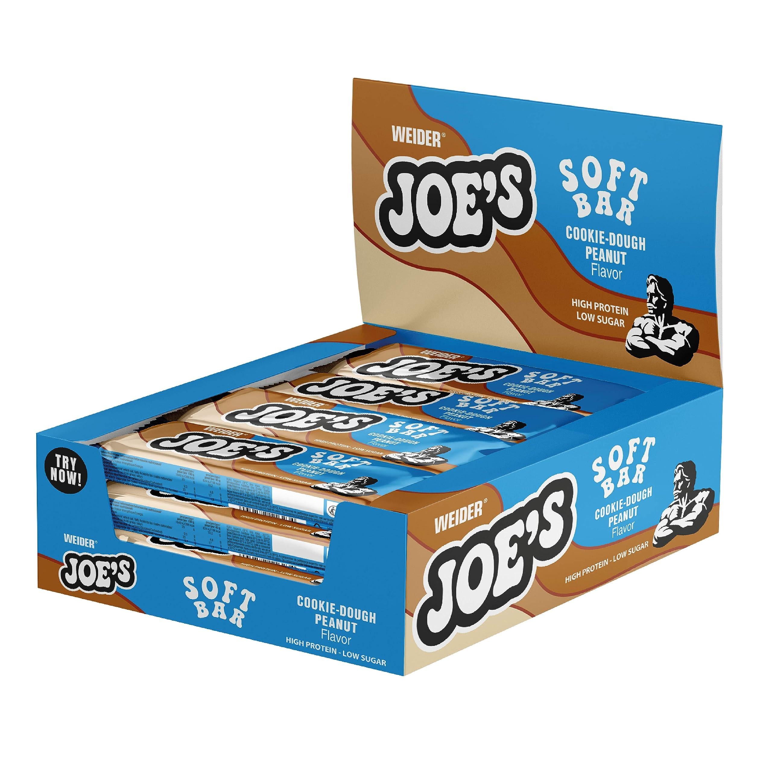 Протеиновый батончик Weider Joe`s Core Soft Bar печенье-арахисовая паста 12х50 г