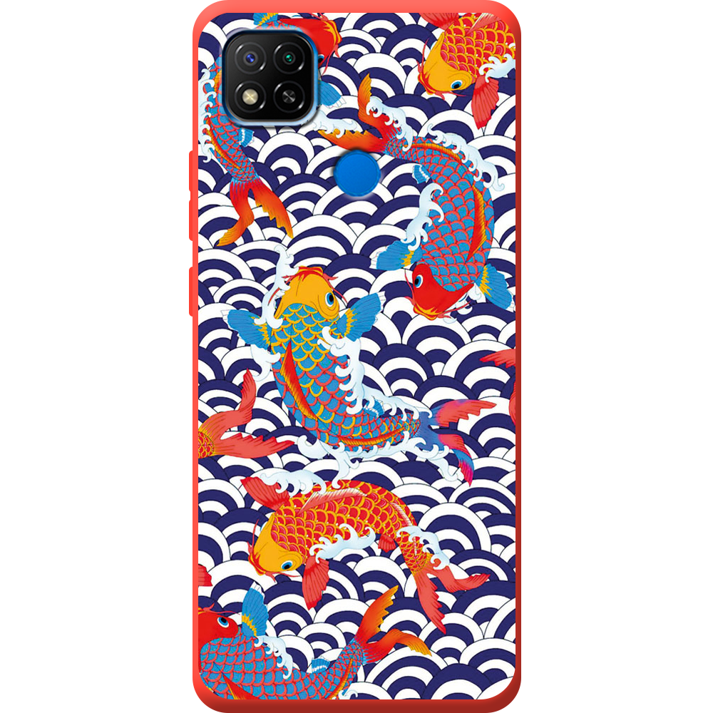 Чехол BoxFace Xiaomi Redmi 9C Koi Fish Красный силикон (40879-up2477-44021)