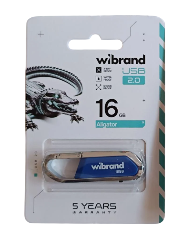 Флеш-память USB Flash 2.0 Wibrand Aligator WI2.0/AL16U7U 16Gb Blue (2293705936)