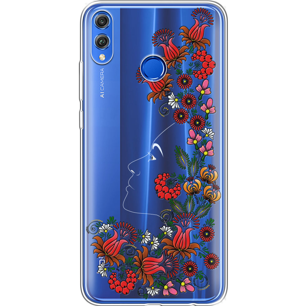 Чехол Boxface Honor 8x 3D Ukrainian Muse Прозрачный силикон (35419-bk64-35419)