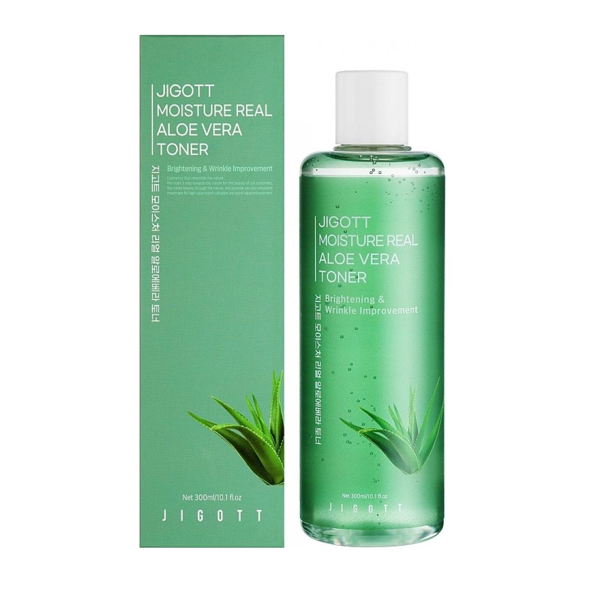 Тонер для лица Jigott Moisture Real Aloe Vera Toner 300 мл (8809541282508) - фото 2