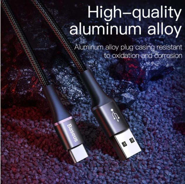 Кабель USB Type-C Baseus з підсвічуванням 2 м Чорний - фото 5 Кабель USB Type-C Baseus з підсвічуванням 2 м Чорний - фото 5