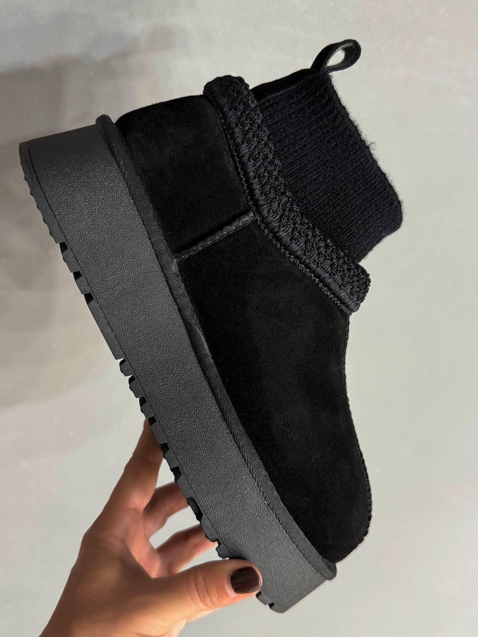 Угги женские Hengji 90-1 с носком и вышивкой натуральная замша р. 40 Черный (4953) - фото 2 Угги женские Hengji 90-1 с носком и вышивкой натуральная замша р. 40 Черный (4953) - фото 2