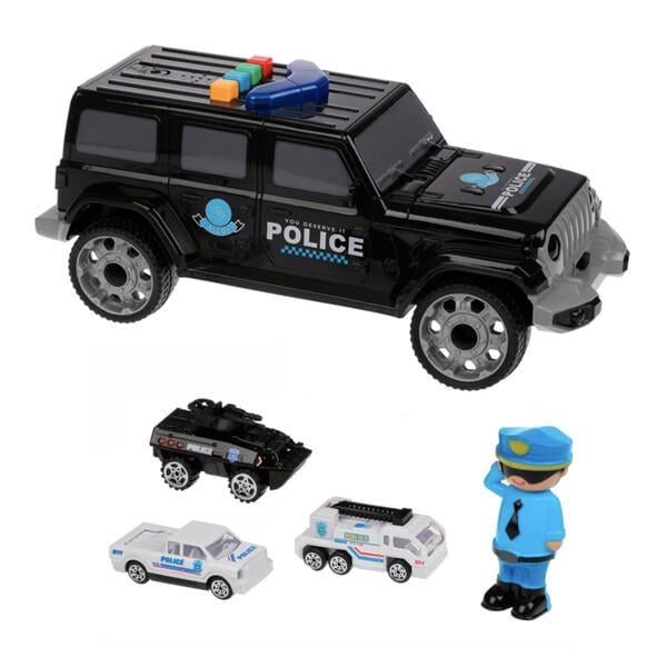 Полицейская машинка джип-гараж Jia Yue Toys 30 см Черный (59949)