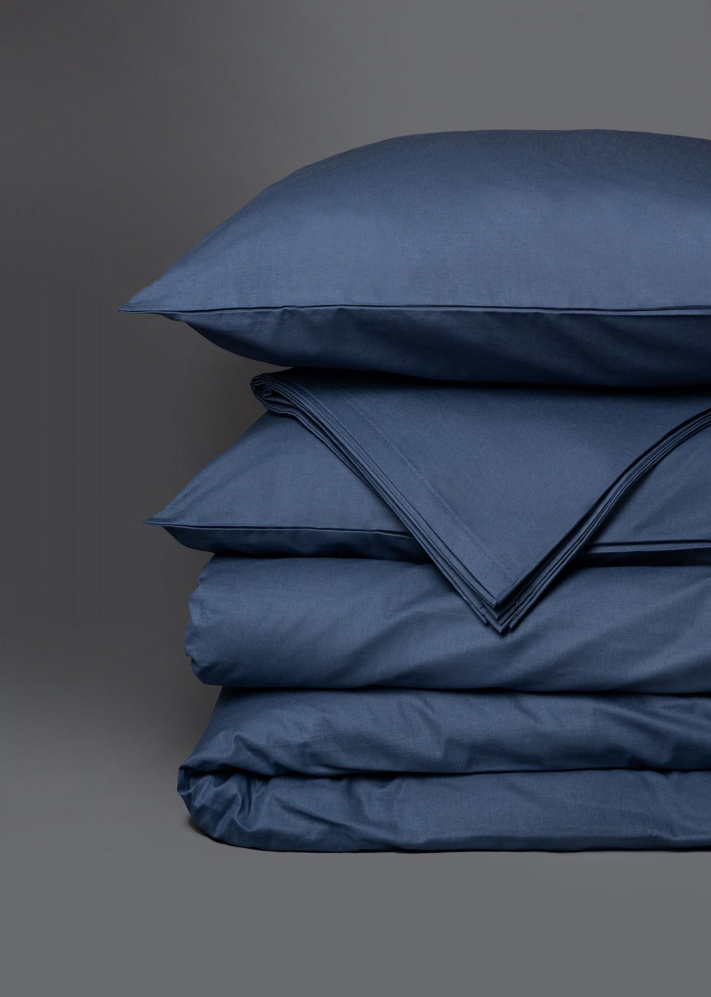 Комплект постельного белья Soline из хлопка Полуторный 160х220 см Серый