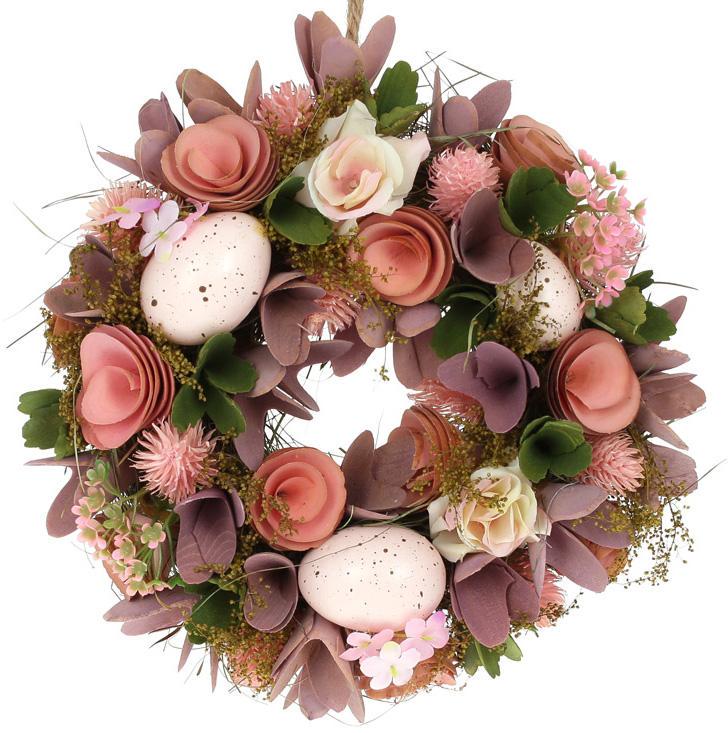 Вінок великодній Лілові Квіти 24 см Вінок великодній Лілові Квіти 24 см