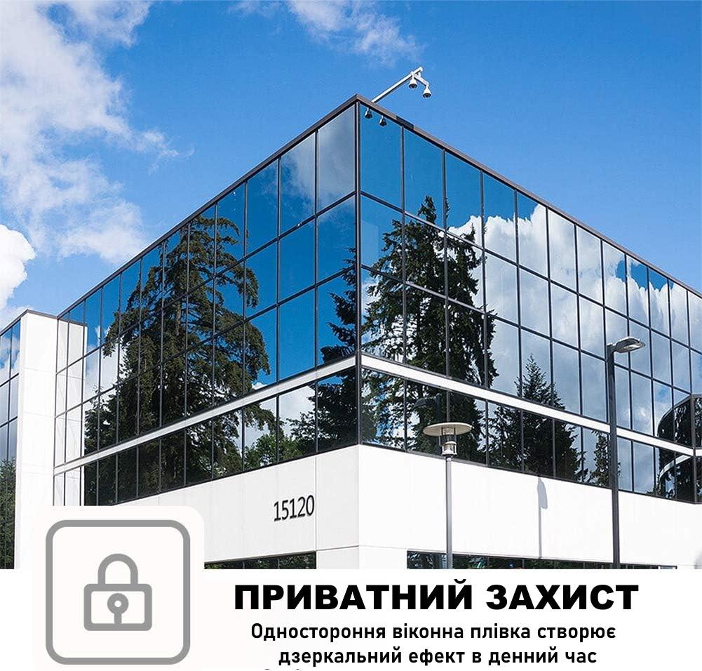 Плівка сонцезахисна багаторазова FILMGOO дзеркальна для тонування вікон із затемненням 60х200 см Синій (13303732) - фото 8