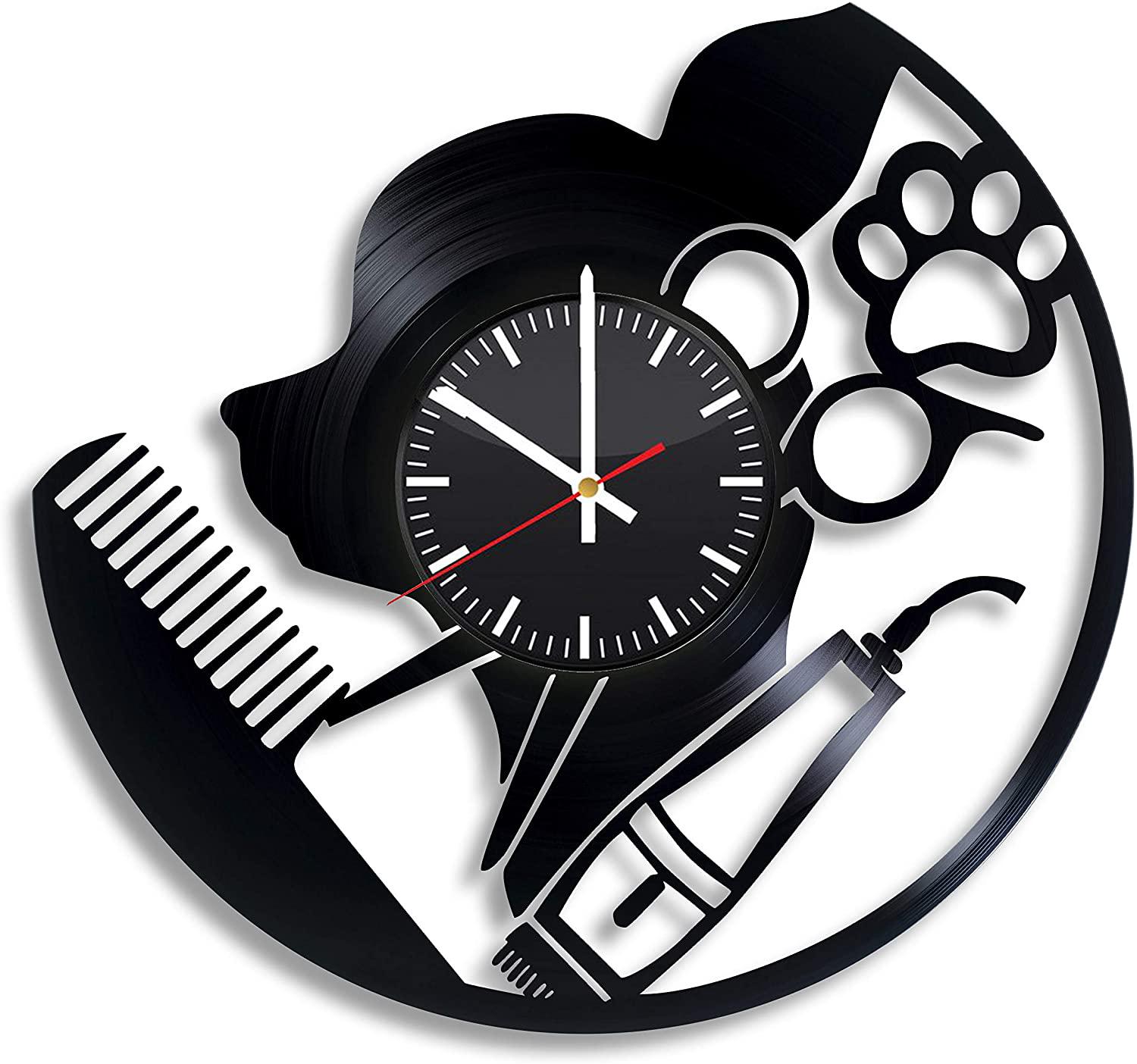 Часы настенные Груминг 3043 из виниловой пластинки