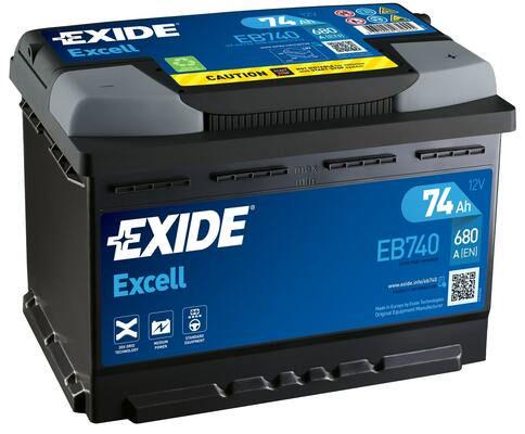 Акумулятор для легкового автомобіля EXIDE EXCELL Euro EB740 74 Ah 12V (18073439)