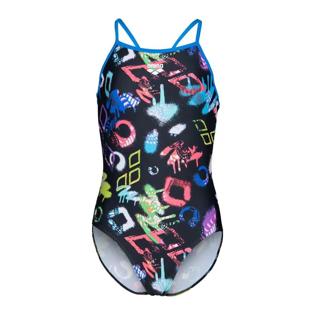 Купальник закрытый для девочек Arena GRAFFITI SWIMSUIT LIGHT DROP B 152 см Разноцветный (010289-580 152)