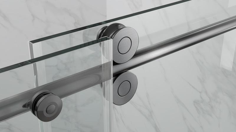 Дверь в нишу Koer SR SD06-140x220-TR-07 прозрачное стекло Easy Clean 8 мм Графитовый (KR5369) - фото 6 Дверь в нишу Koer SR SD06-140x220-TR-07 прозрачное стекло Easy Clean 8 мм Графитовый (KR5369) - фото 6