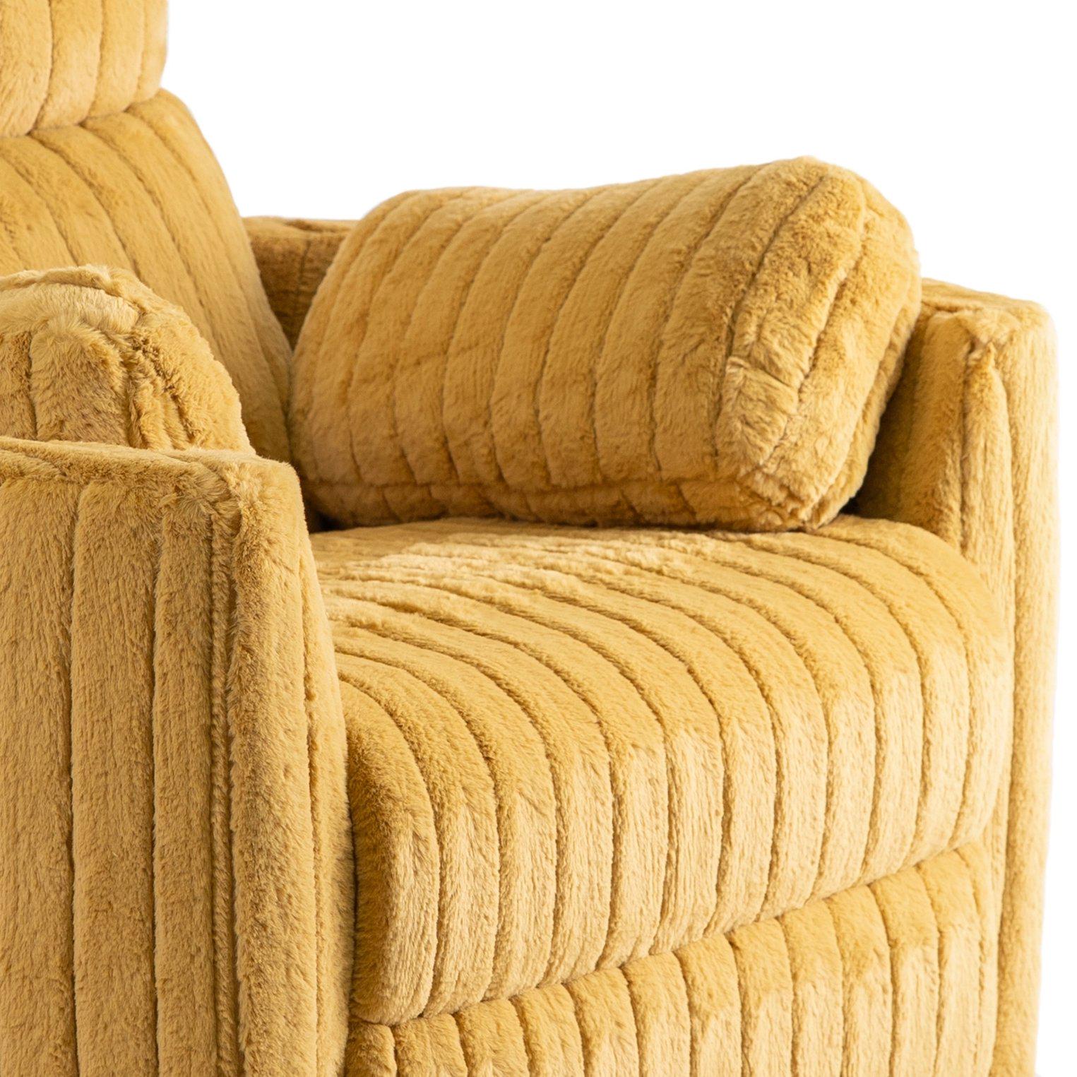 Крісло м'яке Mebel Elite RAUL розкладне з реклайнером Гірчичний (ME.RAUL/CU/SZTR/FW) - фото 9