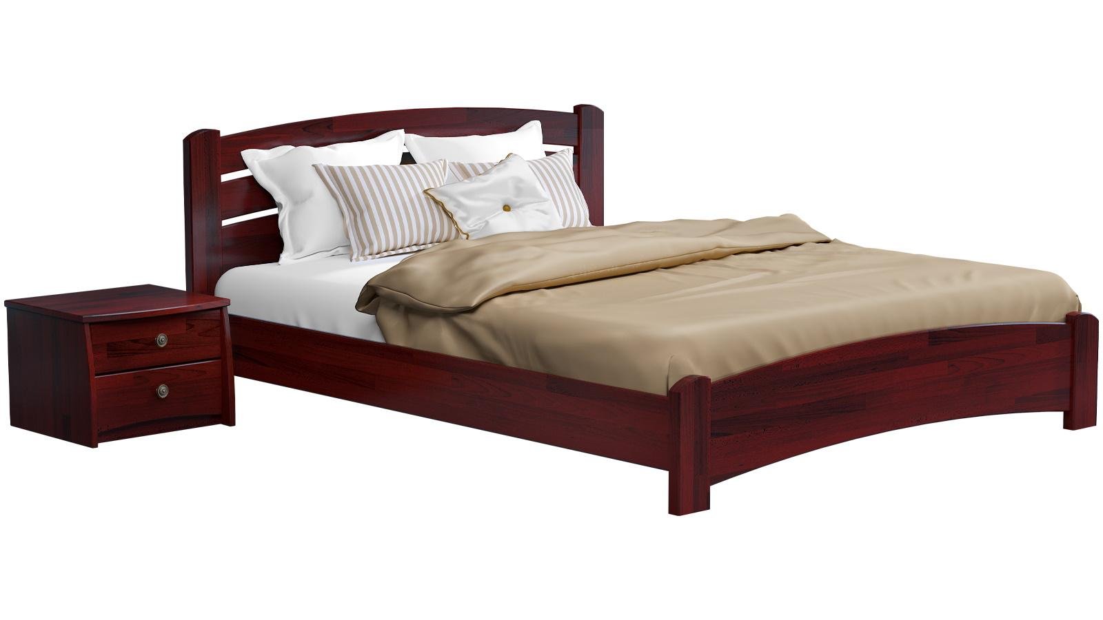 Кровать деревянная Венеция Люкс 120х190 см Красное дерево