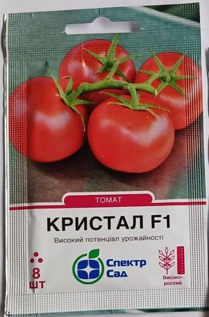 Насіння Насіння томату Кристал F1 округлий 8 насінин високорослий