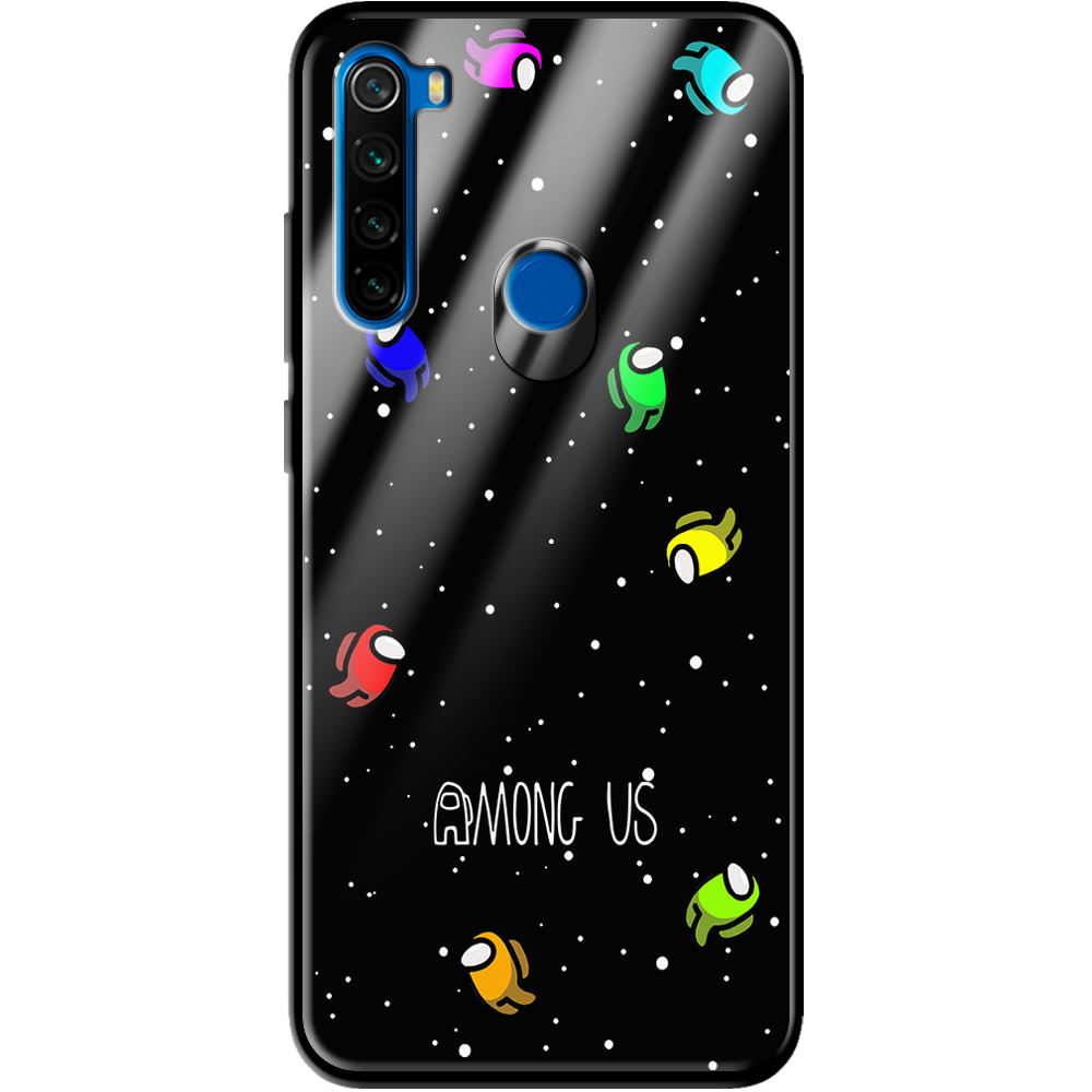 Чехол Boxface Xiaomi Redmi Note 8T Among Us Invisible Черный силикон со стеклом (38532-bk76-39410)