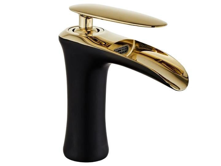 Смеситель Mexen Lyra MEX-745300-75 низкий для умывальника Черный/Золотой Смеситель Mexen Lyra MEX-745300-75 низкий для умывальника Черный/Золотой