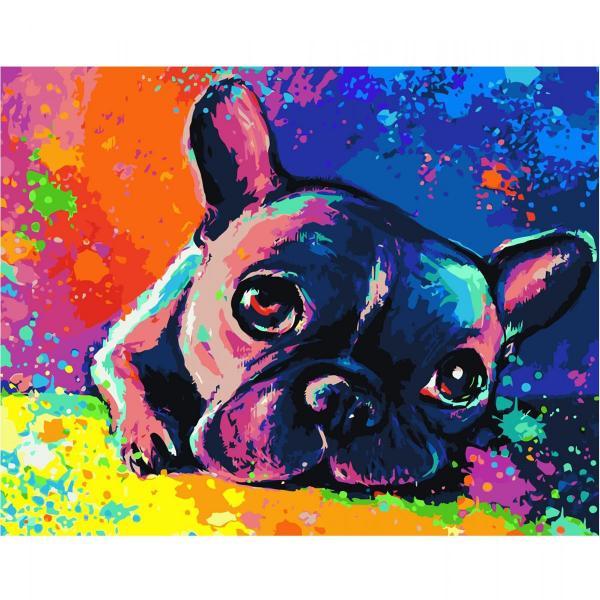 Набір для розпису за номерами Strateg Яскравий французький бульдог 40х50 см (VA-1972 -mt) Набір для розпису за номерами Strateg Яскравий французький бульдог 40х50 см (VA-1972 -mt)