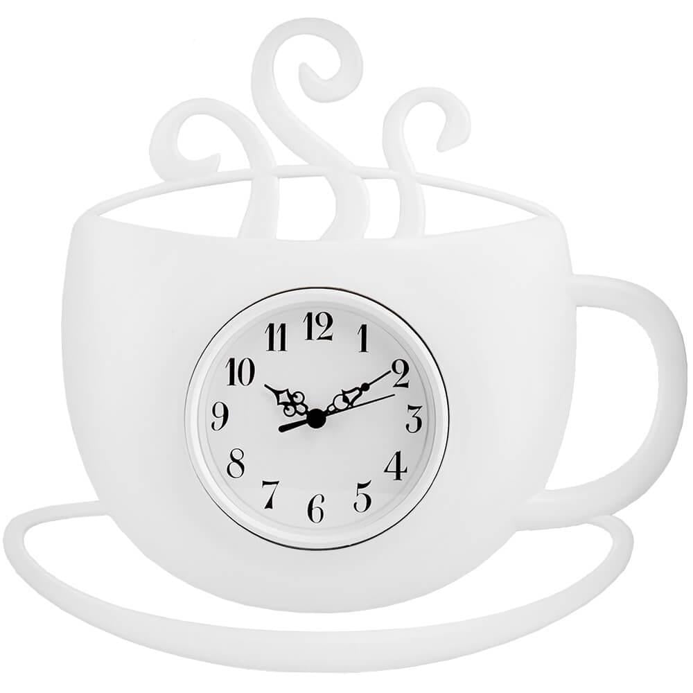 Часы настенные для кухни Чашка 2-Wh 30х29 см Белый (2740767554)