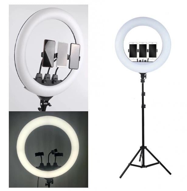 Кольцевая лампа HQ-18N 45 см с пультом (AM-2629_1542) - фото 2 Кольцевая лампа HQ-18N 45 см с пультом (AM-2629_1542) - фото 2