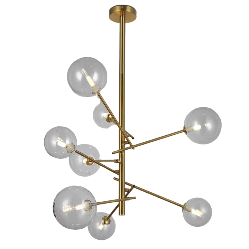 Люстра на 8 ламп Bubbles Бронзовий (61-LLP01-8 BRZ+CL)