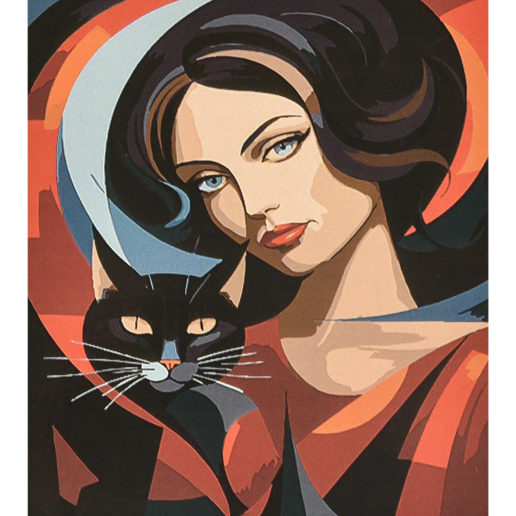 Картина по номерам Strateg Премиум Мозаика женской красоты с лаком и уровнем 40x50 см (Str-VA-4619)