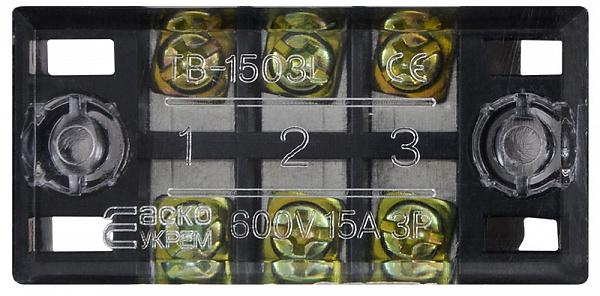 Колодка клеммная в корпусе АСКО-Укрем TB1503 3P 15A 600V (A0130050001) - фото 2 Колодка клеммная в корпусе АСКО-Укрем TB1503 3P 15A 600V (A0130050001) - фото 2