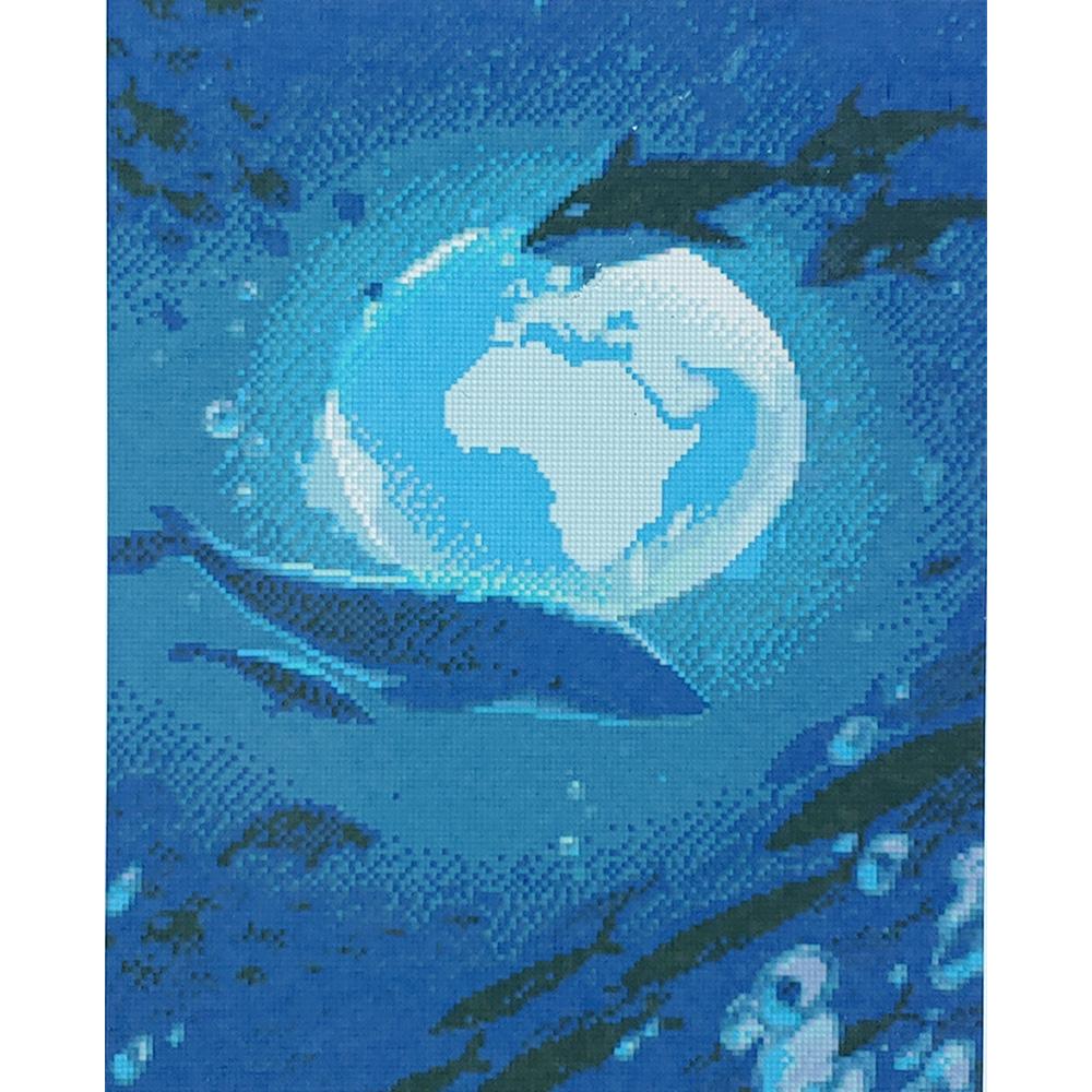 Алмазная мозаика Strateg Премиум Водная вселенная 40x50 см (D0048)