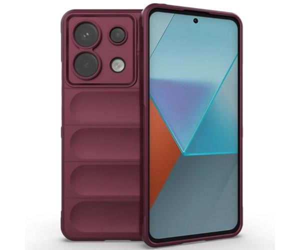 Чехол - накладка Ricco Phantom Shield для Xiaomi Redmi Note 13 Pro 5G / Poco X6 с защитой при падении Бордовый
