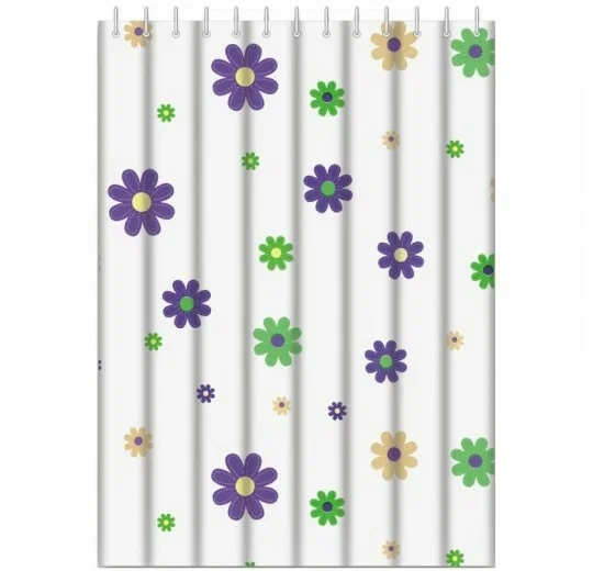 Штора в ванную Stenson R88794 с дизайнерским принтом 180x180 см (595836)