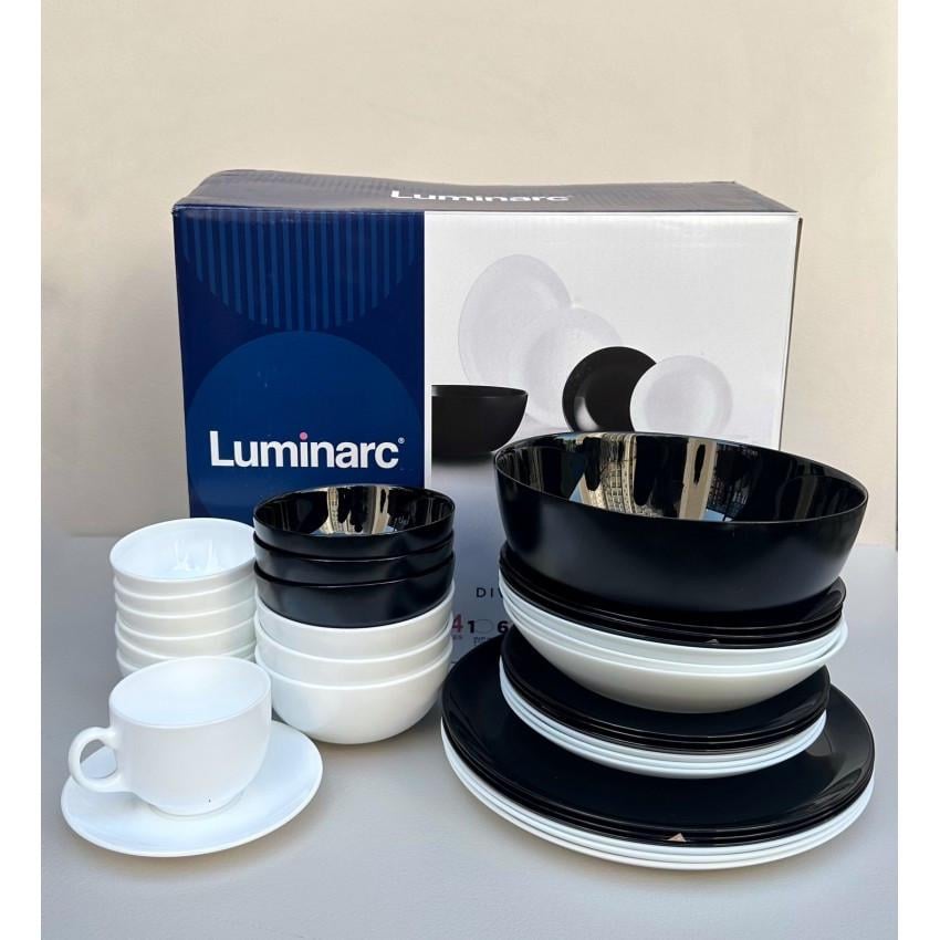 Столовый сервиз Luminarc Diwali P4678 44 предмета Black/White (2759736997)