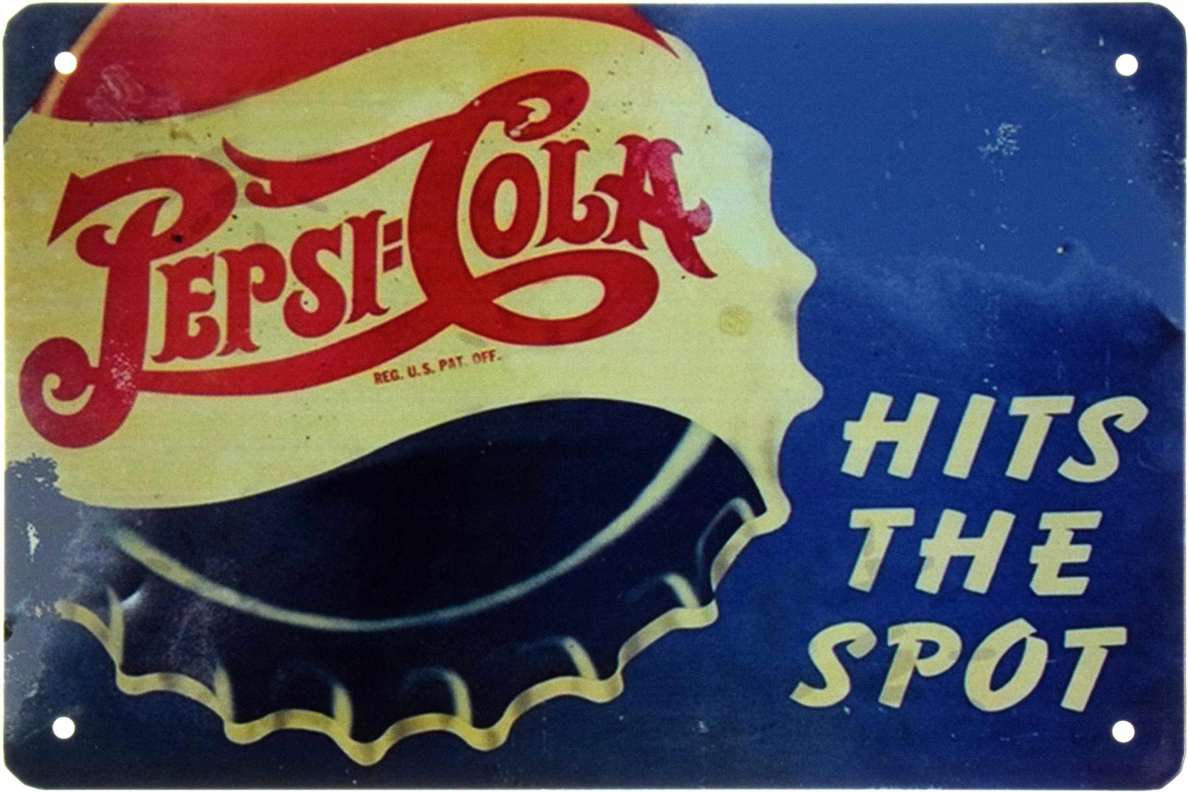 Металлическая табличка Пепси/Pepsi Hits The Spot 20x30 см