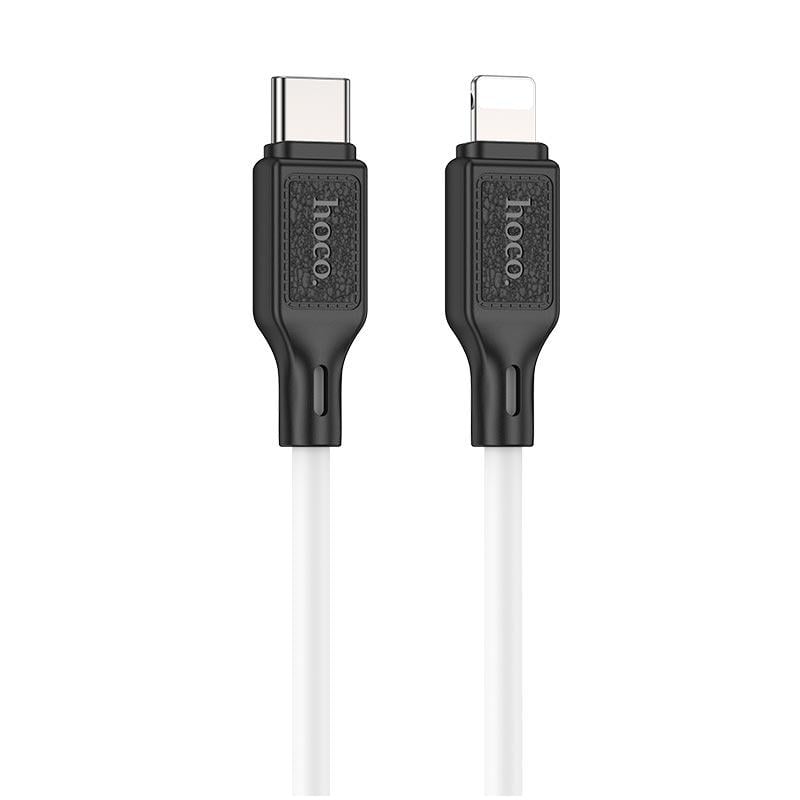 Кабель Hoco X90 Type-C to Lightning cool Silicone PD Charging Data cable 1 м 20W 3A White (11315066) - фото 1