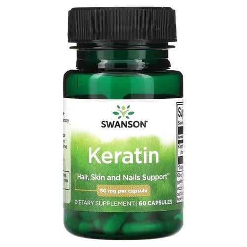 Витамины для кожи/волос и ногтей Swanson Keratin 50 мг 60 капс. (SW1527)