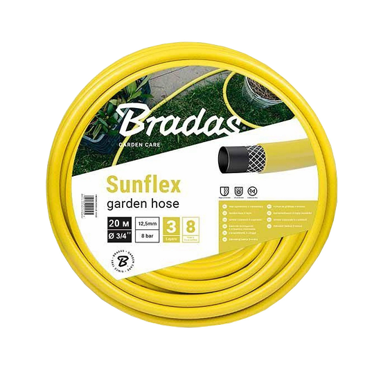Шланг для полива Bradas WMS3/420 SUNFLEX 3/4″ 20 м Желтый (000028585) Шланг для полива Bradas WMS3/420 SUNFLEX 3/4″ 20 м Желтый (000028585)