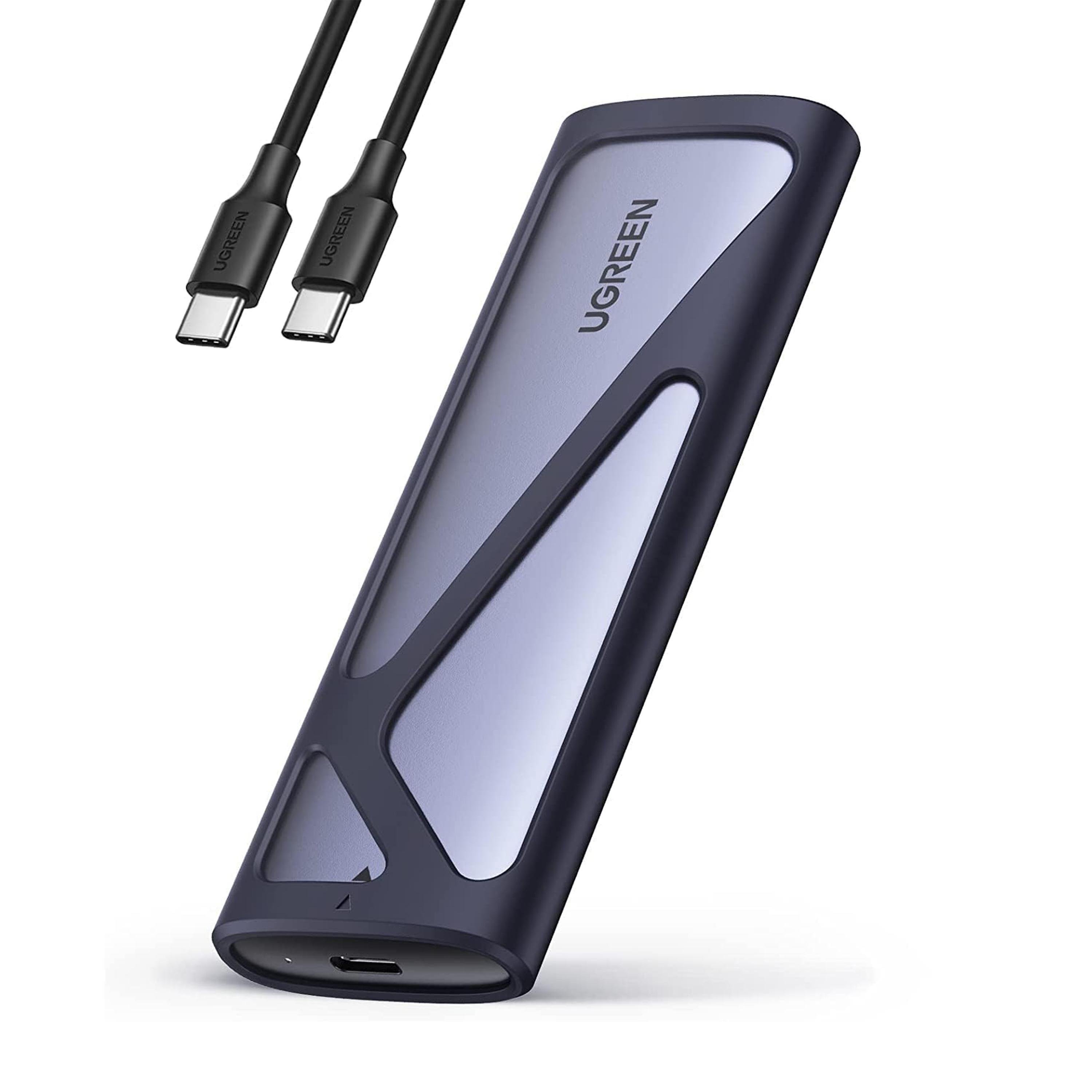 Корпус UGREEN для M.2 NVME SSD PCI-e дисків 10 Гбіт/с з Кабелем Type-C Type-C M та B&M 2230/2242/2260/2280 0,5 м Сірий (10902)