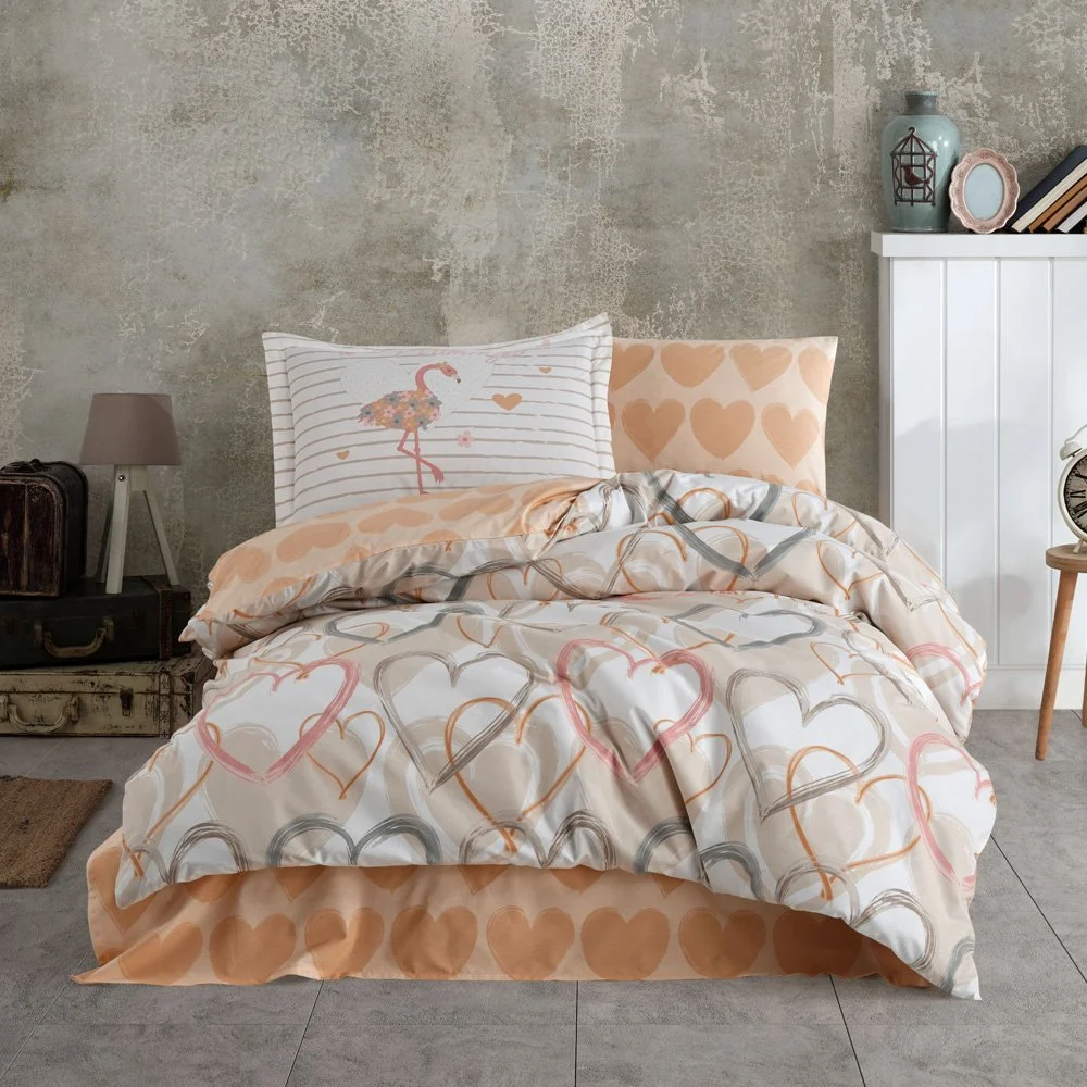 Комплект постельного белья Hobby Poplin Diana 160х220/50х70 см Коричневый