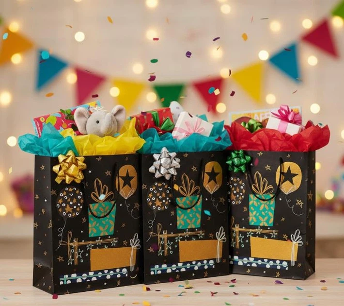 Набор подарочных пакетов Happy Birthday 3 шт. 18,5х25,5 см (9078-003-1) Набор подарочных пакетов Happy Birthday 3 шт. 18,5х25,5 см (9078-003-1)