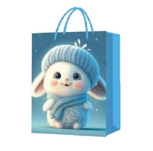 Подарунковий пакет Stenson R96928-L Rabbits 3D 31х41х12 см