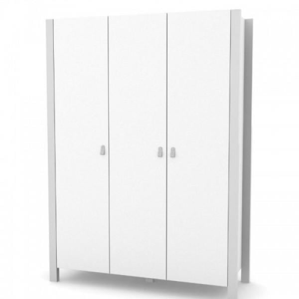 Шкаф распашной в гостиную, детскую, спальню, прихожую Верес Монако Big 131х47х179,4. см из ДСП/Дерева цвет Бело-серый (39.46.2.17)