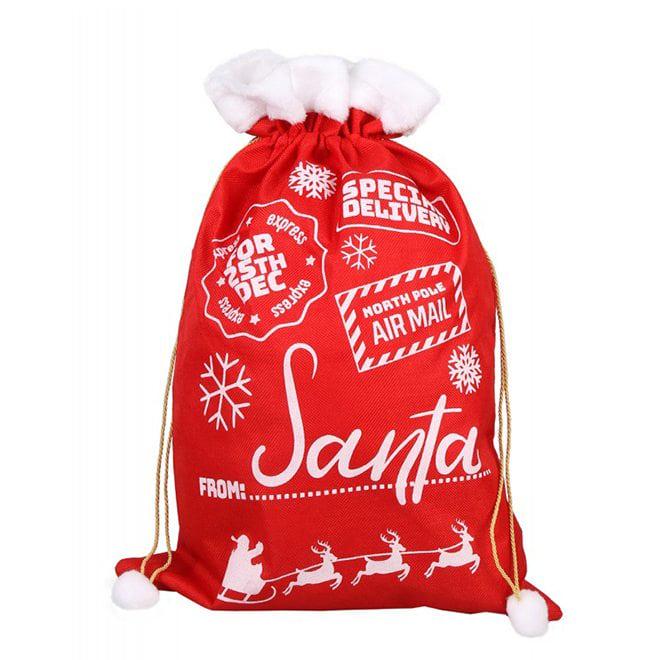 Мешок новогодний Flora From Santa 40х60 см Красный (50138)