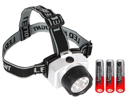 Фонарь налобный Deli 45 Lm 3xAAA (DL551401)