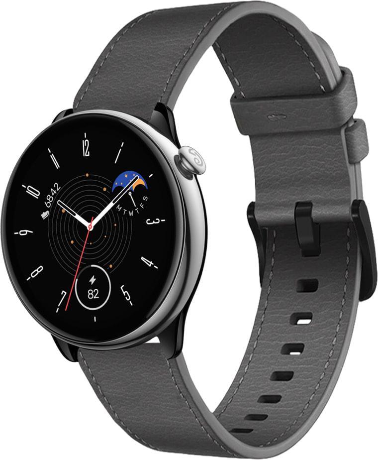 Ремінець шкіряний Elfur для Amazfit GTR Mini Grey (35757-33)