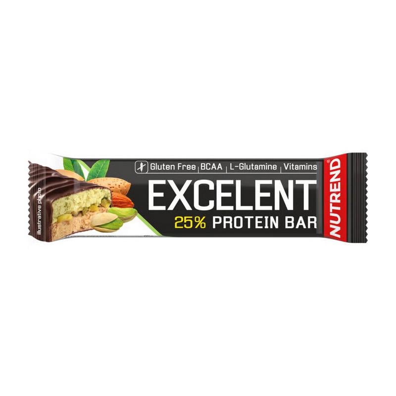 Протеиновый батончик 20 г белка Nutrend Excelent Protein Bar 85 г Миндаль/Фісташка