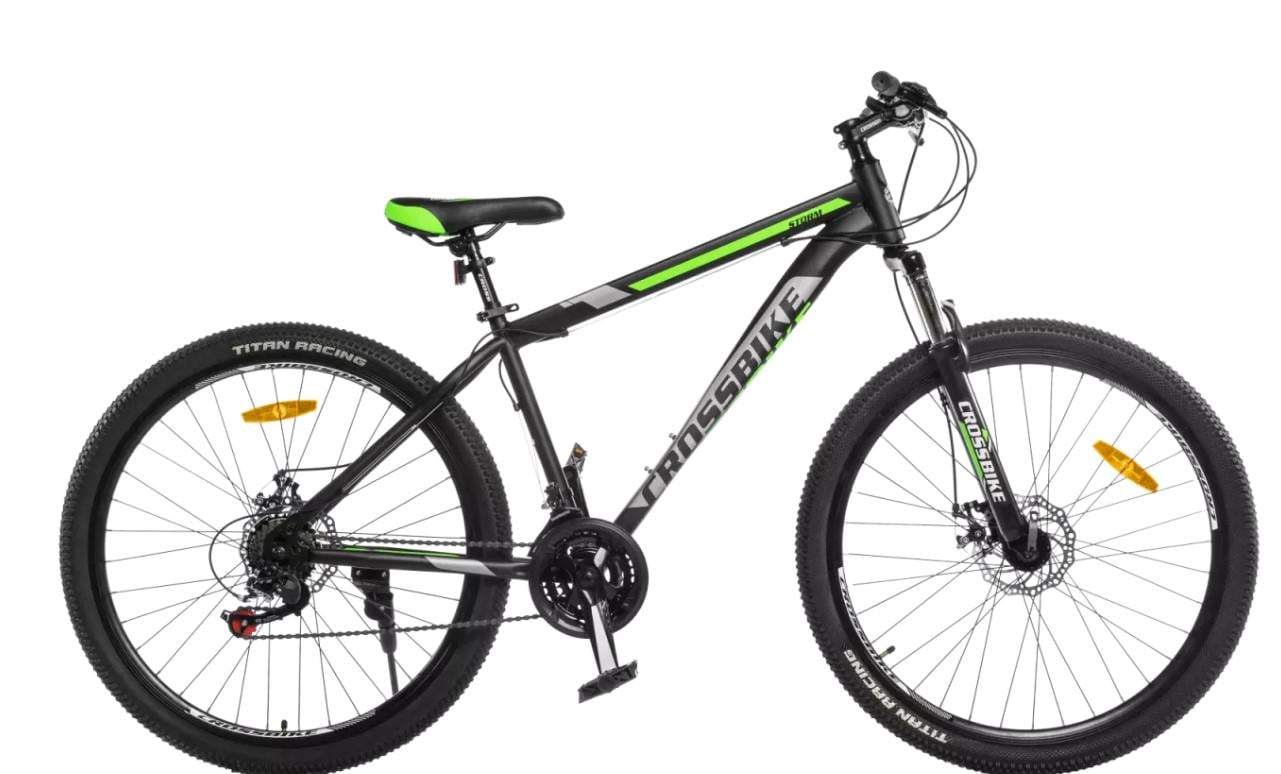 Велосипед Crossbike Storm 2024 27,5" 15" Black/Green