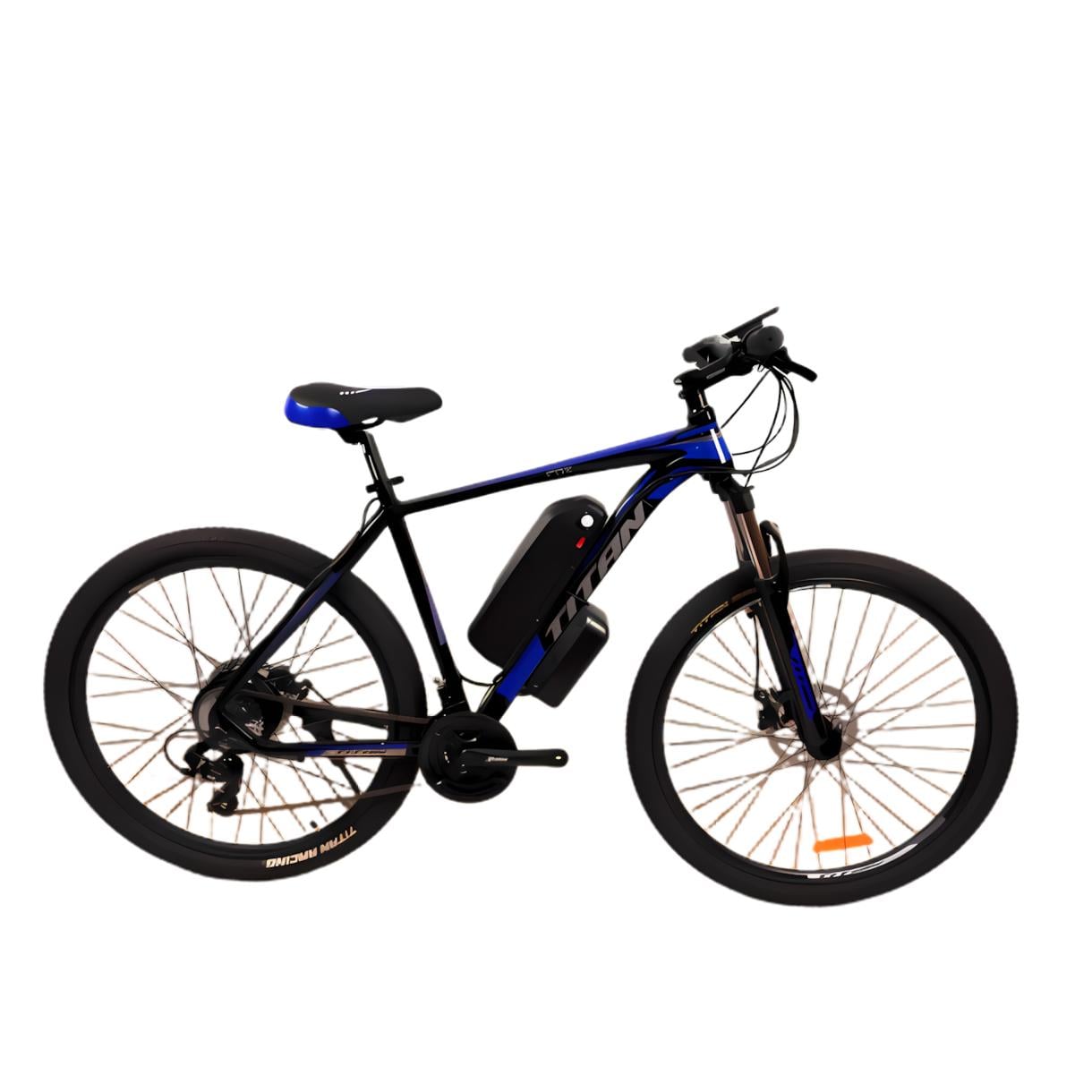 Електровелосипед Titan FOX 29" 20" MXUS FX/15 CASSETTE 48V13Ah Чорний/Синій (474)