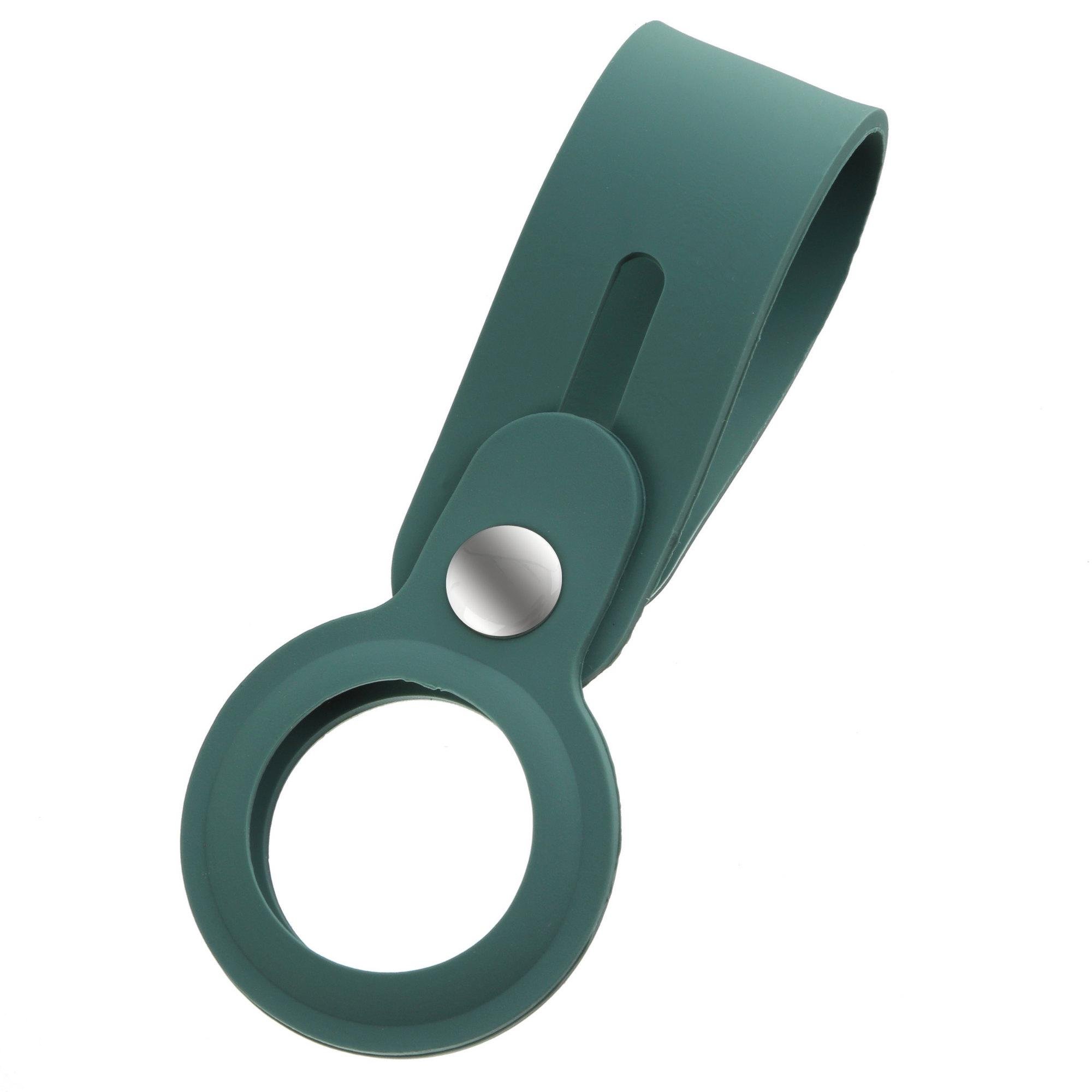 Чехол-брелок ArmorStandart для AirTag Silicone Loop with Button Dark Green (ARM59160)