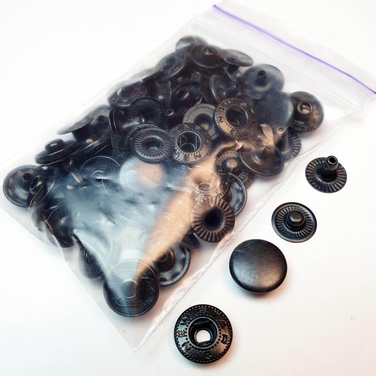 Кнопка металева STRONG Alfa 12,5 мм 20 шт. Оксид