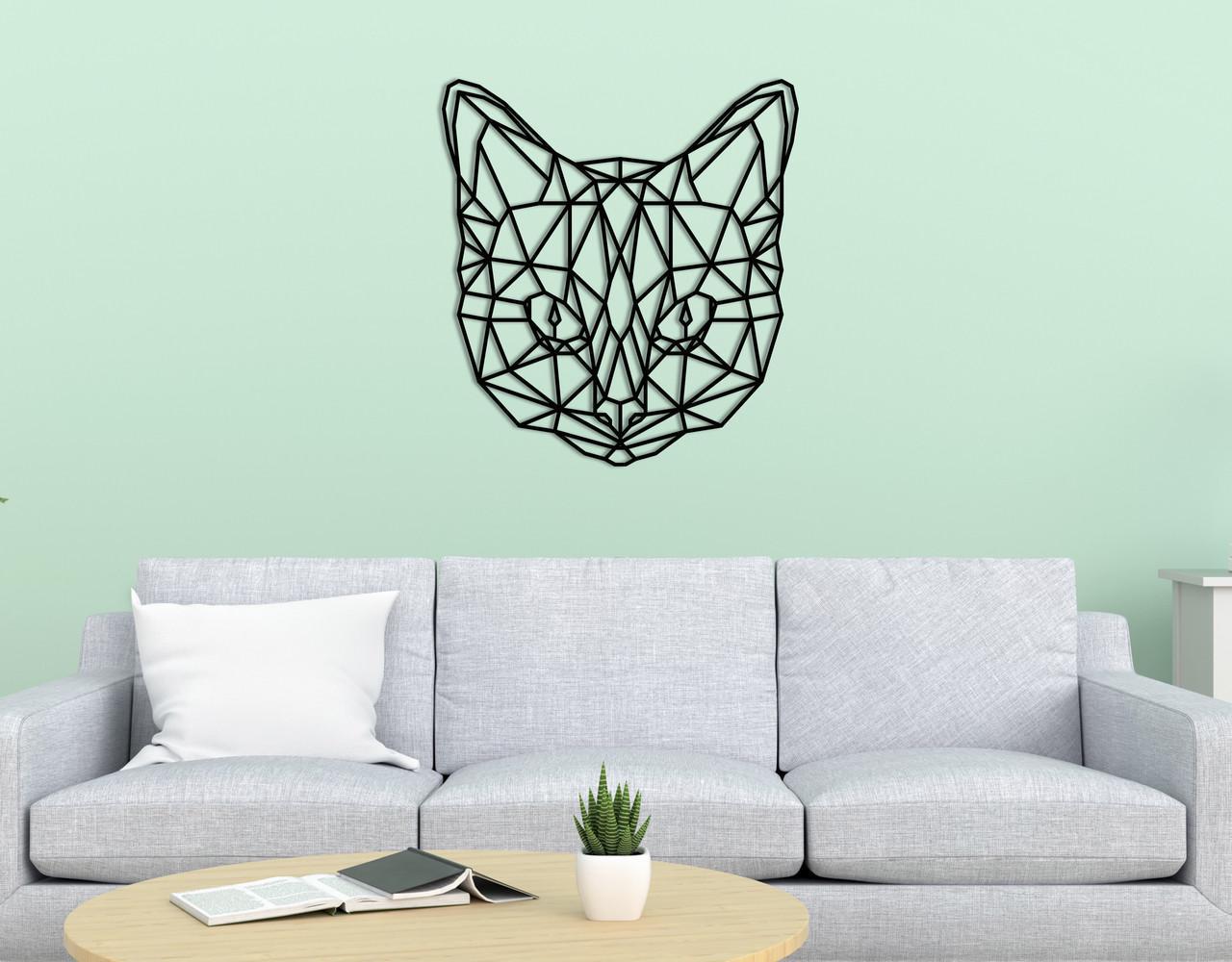 Декоративное панно на стену Upwood Decor Cat 86,4х80 см Black (1584870883)