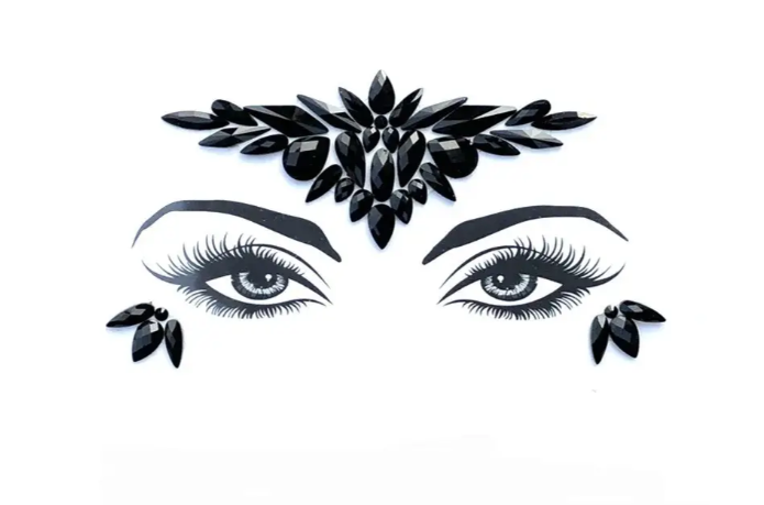 Стрази для тіла та обличчя маскарадні One size Чорний (9088/14) Стрази для тіла та обличчя маскарадні One size Чорний (9088/14)