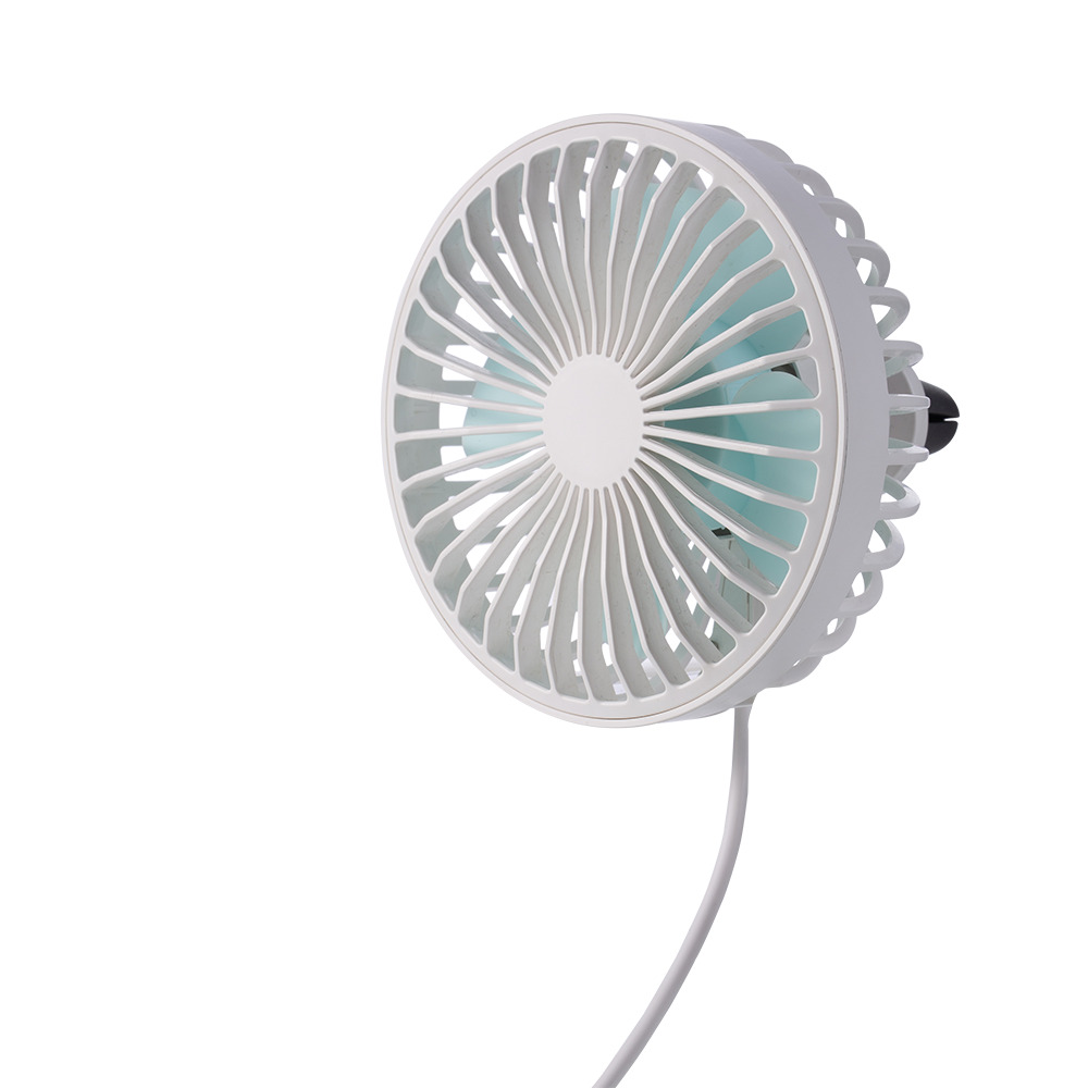 Автомобильный мини вентилятор SUNROZ Car Mini Fan в дефлекторе LED Белый (SUN7305)